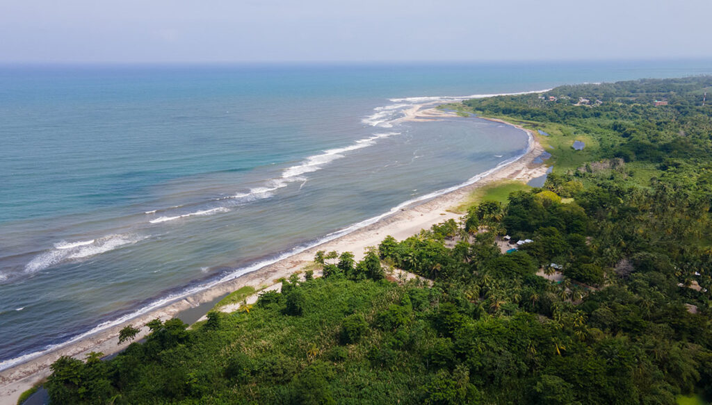 senda beach house tayrona vista aerea playa