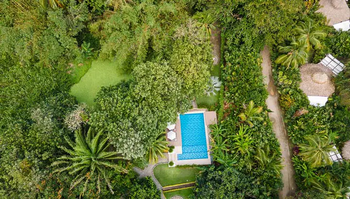 senda beach house tayrona piscina relajacion vista aerea