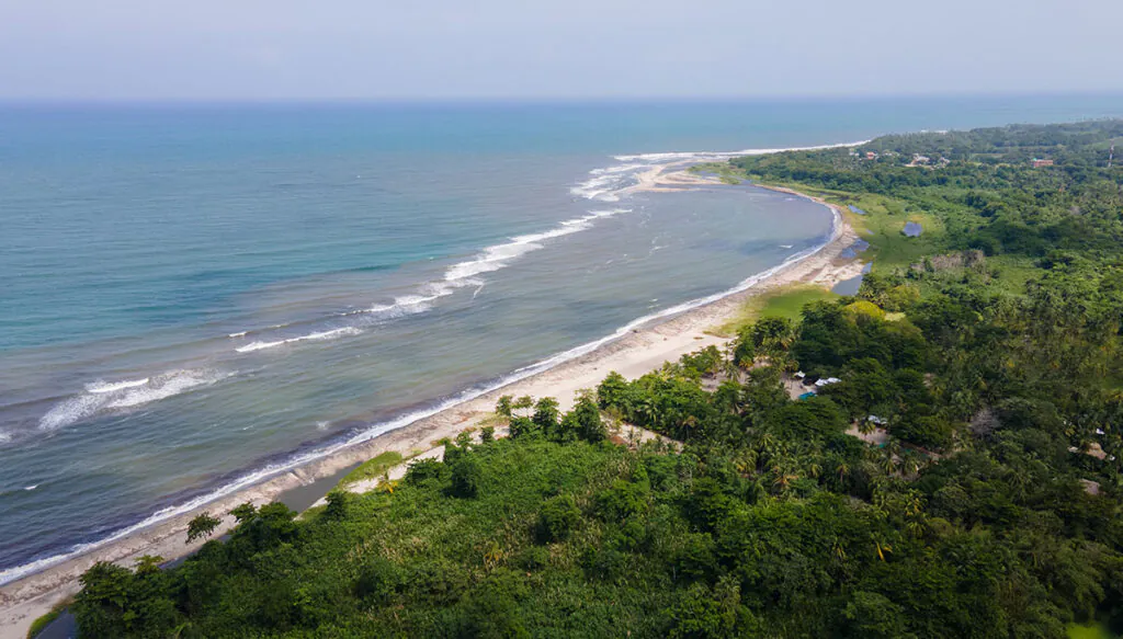 senda beach house tayrona vista aerea playa